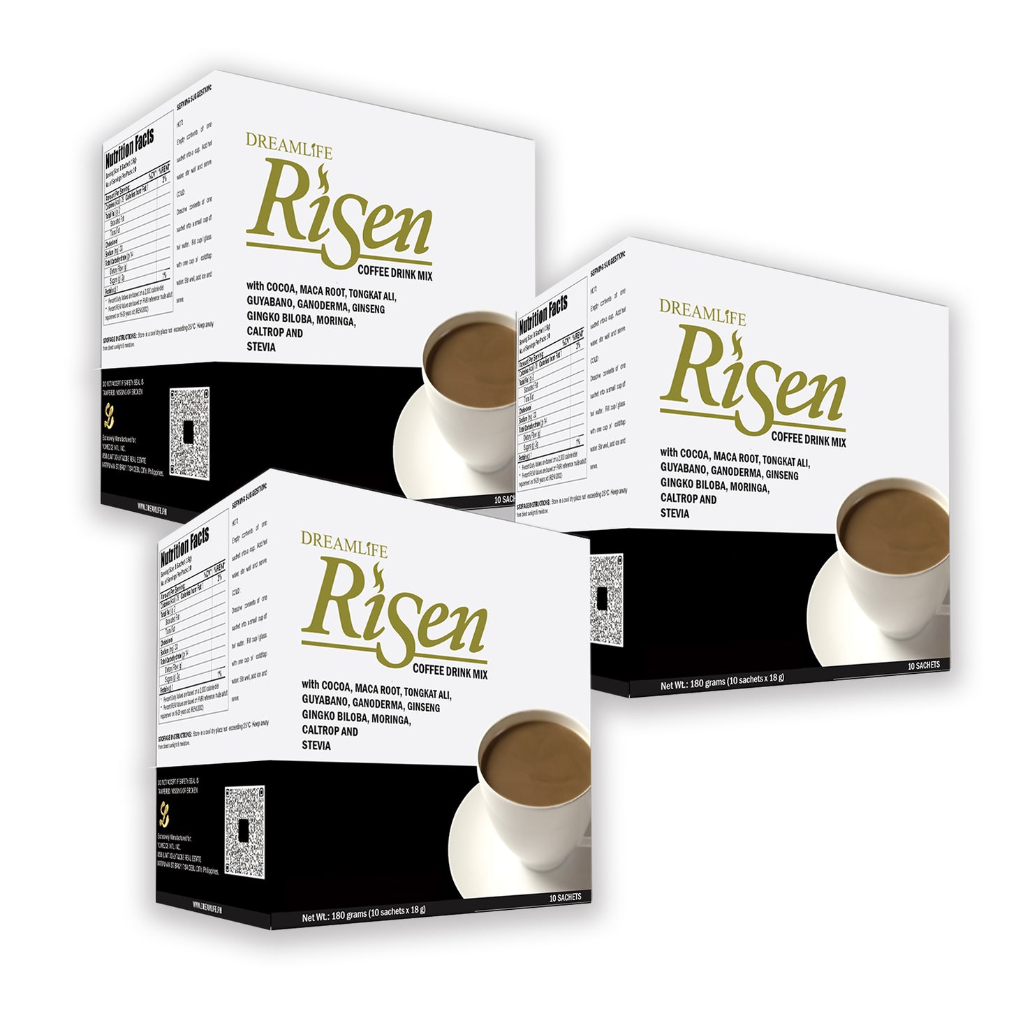 3 BOX RISEN COFFEE ( 30 sachets )