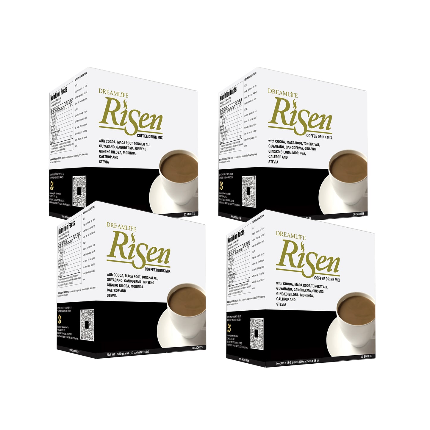 4 BOX RISEN COFFEE ( 40 sachets )