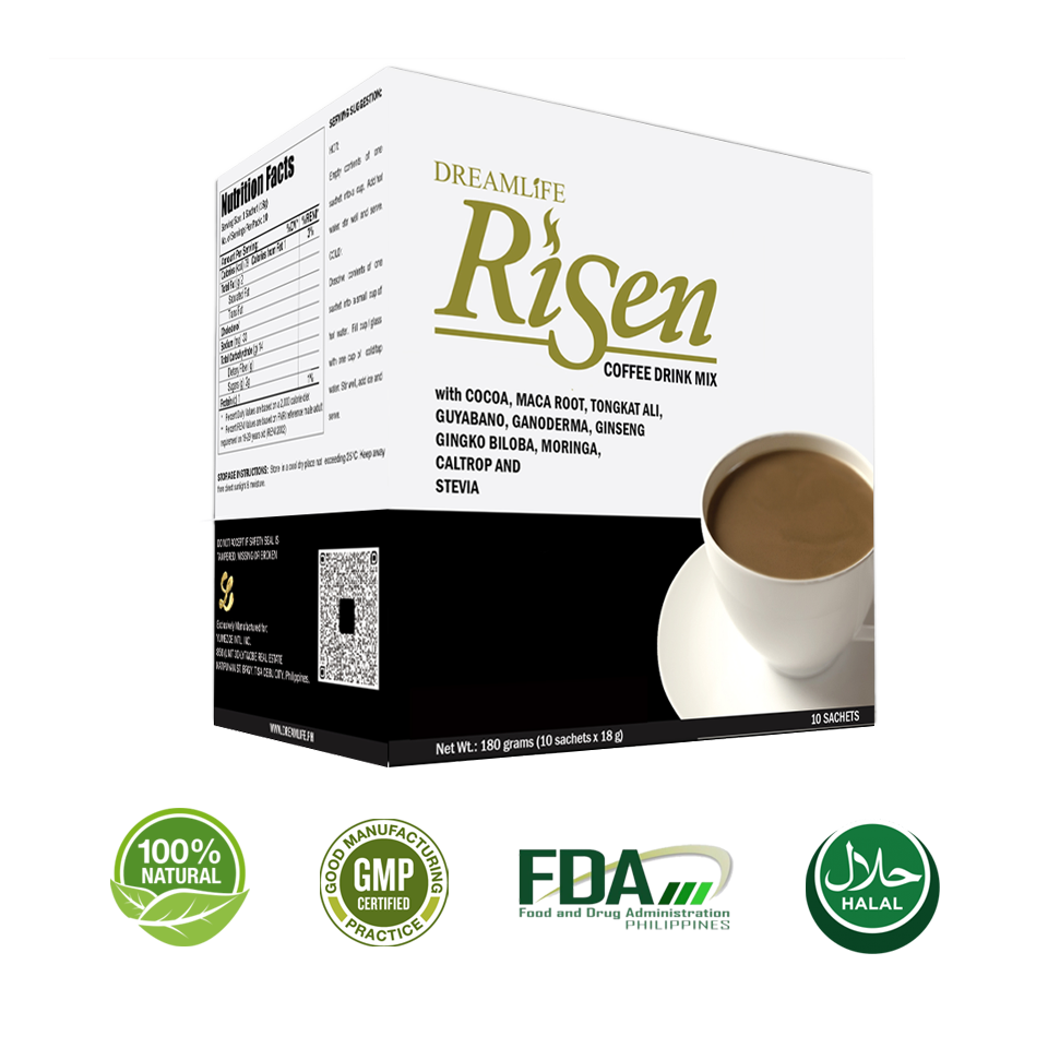 1 BOX RISEN COFFEE ( 10 sachets )