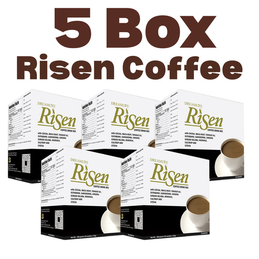 5 BOX RISEN COFFEE ( 50 sachets )
